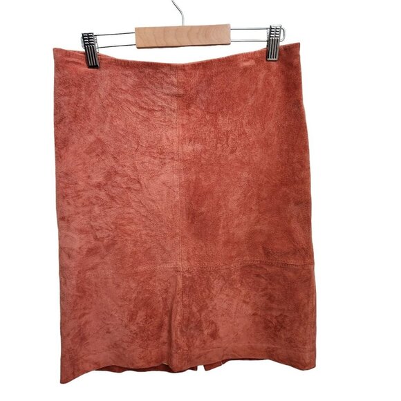Gretchen Scott Leather Skirt‎ Women Sz Small Washable Suede Straight Pencil - Picture 1 of 15